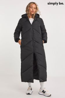 Simply Be Maxi Padded Chevron Puffer Coat (N62011) | €44