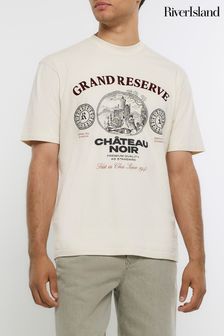 River Island Cream Grand Reserve T-Shirt (N62066) | €39