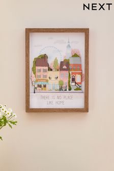 Pastel Home Scene Framed Wall Art (N62092) | 150 zł