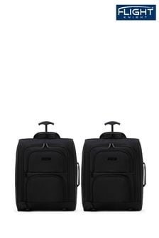 Negru - Zbor Knight Soft Cabin Carry-on Geantă, compatibil 100+ companii aeriene 2 roți de bagaj (N62185) | 298 LEI