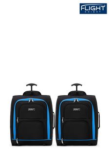 Albastru - Zbor Knight Soft Cabin Carry-on Geantă, compatibil 100+ companii aeriene 2 roți de bagaj (N62206) | 298 LEI