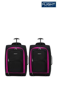 Flight Knight 55x35x20cm Cabin Carryon 2 Wheels Luggage with Compatible 100+ Airlines (N62210) | kr649