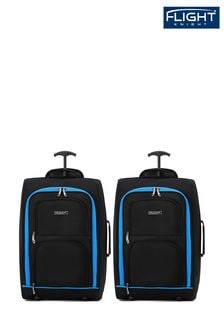 Flight Knight 55x35x20cm Cabin Carryon 2 Wheels Luggage with Compatible 100+ Airlines