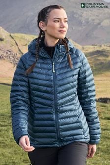 Mountain Warehouse Blue Womens Skyline Extreme Water Resistant Down Jacket (N62218) | €183