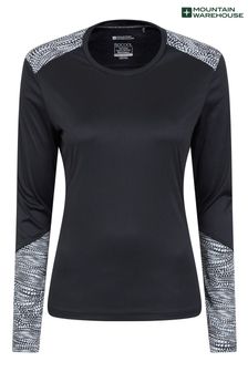 Mountain Warehouse Black Womens Reflective Long Sleeve T-Shirt (N62234) | KRW85,400