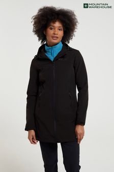 Mountain Warehouse Black Womens Exodus Water Resistant Softshell Coat (N62265) | ₪ 362