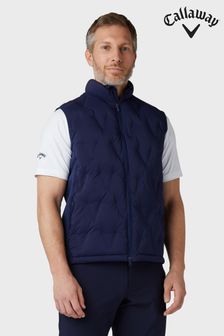 Callaway Apparel Mens Blue Golf Chev Welded Quilted Vest