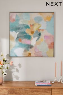 Multi Colour Pastel Abstract Framed Canvas Wall Art (N62374) | €106
