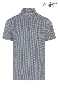 Polo de golf gris de hombre con estampado Pete de Original Penguin (N62440) | 69 €