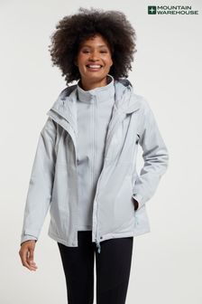 Mountain Warehouse Grey Womens Whirlwind Waterproof 3 In 1 Jacket (N62504) | OMR74