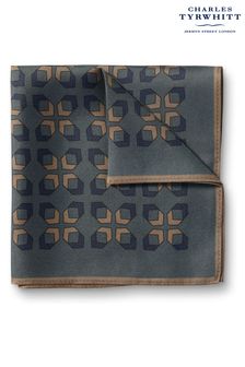 Pañuelo de bolsillo de seda con estampado geométrico grande de Charles Tyrwhitt (N62555) | 35 €
