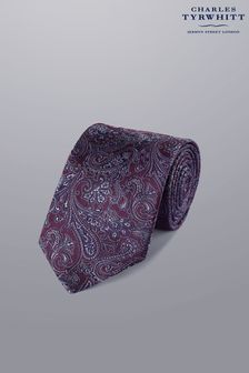 Violett - Charles Tyrwhitt Seidenkrawatte mit Paisley-Muster (N62595) | 77 €