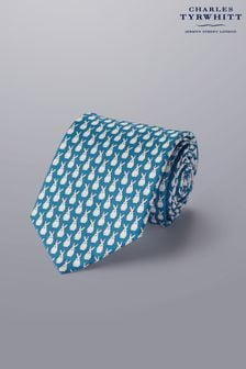 Charles Tyrwhitt Blue Down a Rabbit Hole Print Silk Tie (N62608) | 54 €