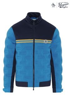 Синяя мужская утепленная куртка-пилот в стиле 80-х Original Penguin Golf Mixed Media Primalot (N62809) | €184