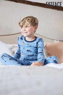 FatFace Blue Landrover Snug Fit Pyjama Set (N62889) | €14.50
