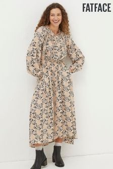 Dolga obleka s cvetličnim potiskom Fatface Beth Damask (N62899) | €45
