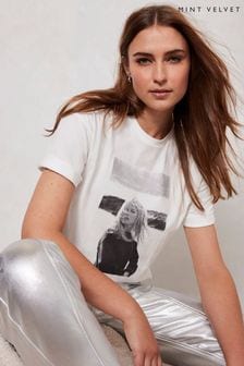 Mint Velvet White Brigitte Bardot T-Shirt (N62921) | KRW96,100