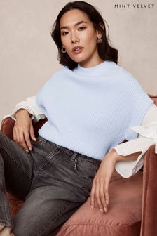 Mint Velvet Blue Layered Shirt Jumper (N62929) | €50