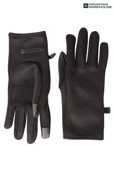 Mountain Warehouse Black Mens Wind Resistant Fleece Lined Gloves (N63030) | €29