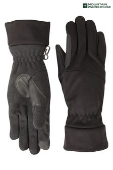 Mountain Warehouse Black Softshell Touchscreen Mens Gloves (N63031) | ₪ 121
