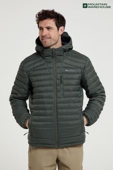 Mountain Warehouse Green Mens Henry II Extreme Water Resistant Down Padded Jacket (N63037) | SGD 248