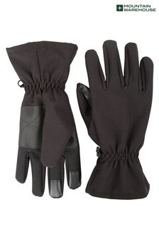 Mountain Warehouse Black Water Repellent Wind Resistant Mens Gloves (N63049) | 31 €