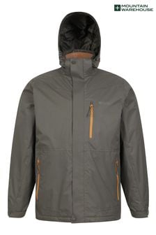Mountain Warehouse Green Mens Bracken Extreme Waterproof 3-In-1 Jacket (N63054) | LEI 895
