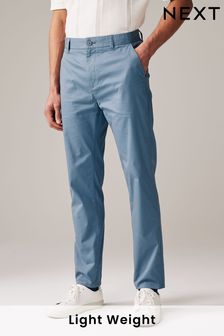 Blue Slim Lightweight Stretch Chino Trousers (N63060) | 124 QAR