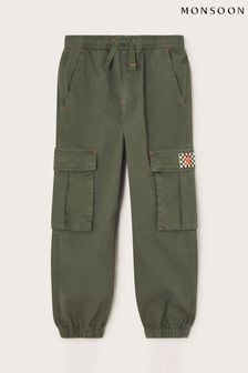 Monsoon Green Pull-On Cargo Trousers (N63075) | €32 - €36