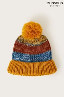 Monsoon Brown Stripe Bobble Hat (N63118) | kr240 - kr260
