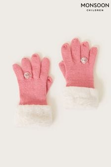 Monsoon ピンク リング手袋 (N63206) | ￥2,290