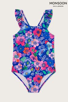 Monsoon Blue Retro Floral Swimsuit (N63211) | $40 - $48
