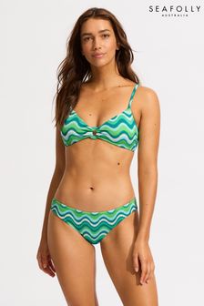 Seafolly Neue Wave Green Hipster Bikinis (N63264) | 446 SAR