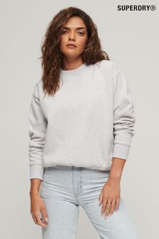 Superdry Grey Essential Logo Relaxed Fit Sweatshirt (N63449) | $55