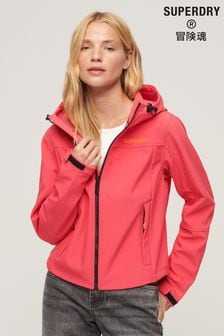 Superdry Pink Code Trekker Hooded Softshell Jacket (N63463) | €54