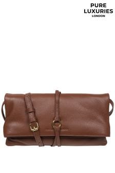 Світло-коричневий - Pure Luxuries London Selene Nappa Leather Cross-body Clutch Bag (N63646) | 2 804 ₴