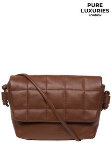 لون بني فاتح - حقيبة تعلق حول الجسم جلد Zoey Nappa من Pure Luxuries London (N63658) | 244 د.إ