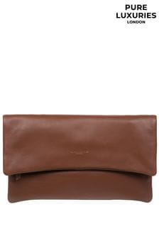 Pure Luxuries London Amelia Nappa Leather Clutch Bag (N63666) | AED216