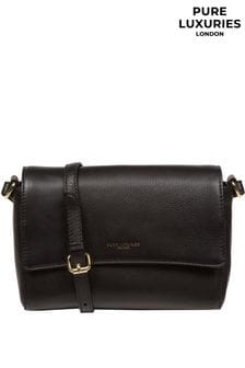 Черный - Кожаная сумка с длинным ремешком Pure Luxuries London Charlotte (N63668) | €73