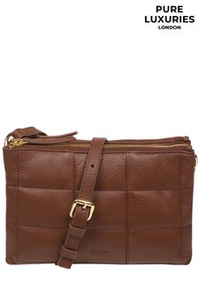 Светло-коричневый - Pure Luxuries London кожаная сумка с длинным ремешком Carmen (N63677) | €78
