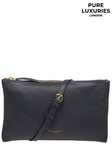 Синий - кожаная сумка с длинным ремешком Pure Luxuries London Anya (N63711) | €60