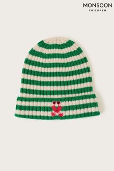 Monsoon Green Monster Stripe Beanie Hat (N63748) | kr260 - kr270