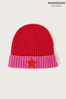 Monsoon Pink Star Beanie Hat (N63757) | AED99 - AED107