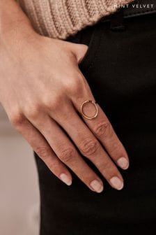 Mint Velvet Gold Plated Oval Pave Ring (N63821) | SGD 75