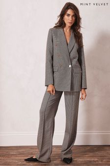 Mint Velvet Brown Check Wide Trousers (N63832) | €75