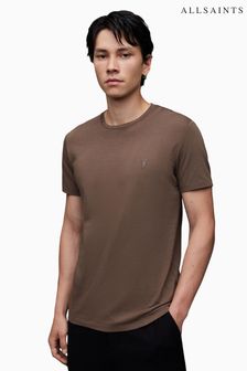 AllSaints Brown Tonic Short Sleeve Crew T-Shirt (N64053) | 158 QAR