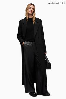 AllSaints Black Ellen Coat (N64060) | OMR206