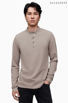 AllSaints Natural Reform Long Sleeve Polo Shirt (N64062) | 371 QAR