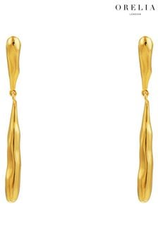 Orelia London Gold Plated Organic Droplet Earrings (N64140) | kr550