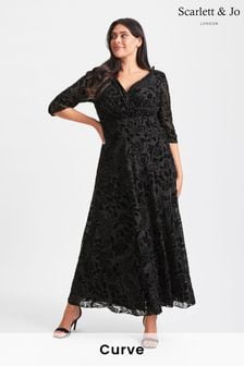 أسود - فستان ماكسي Verity من Scarlett & Jo (N64385) | 57 ر.ع